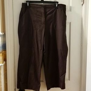 Chico's brown crop pants